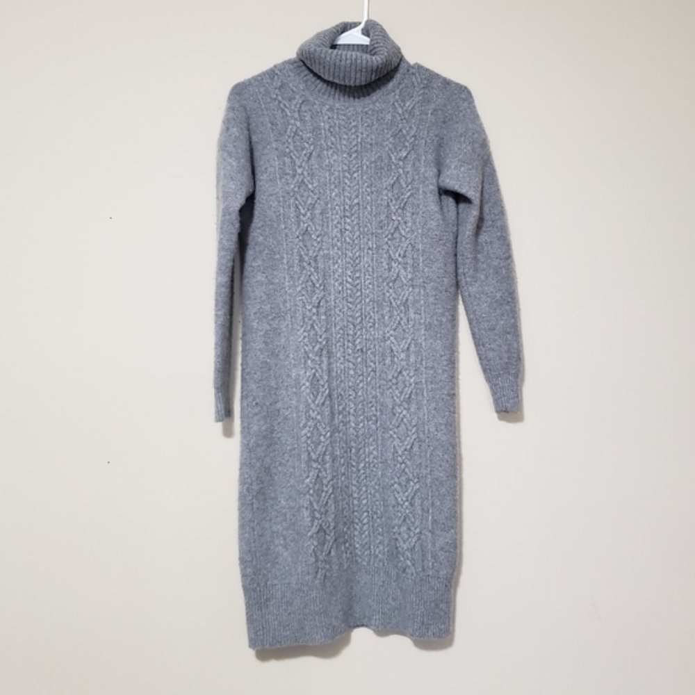 J.Crew Gray Turtleneck Sweater Dress